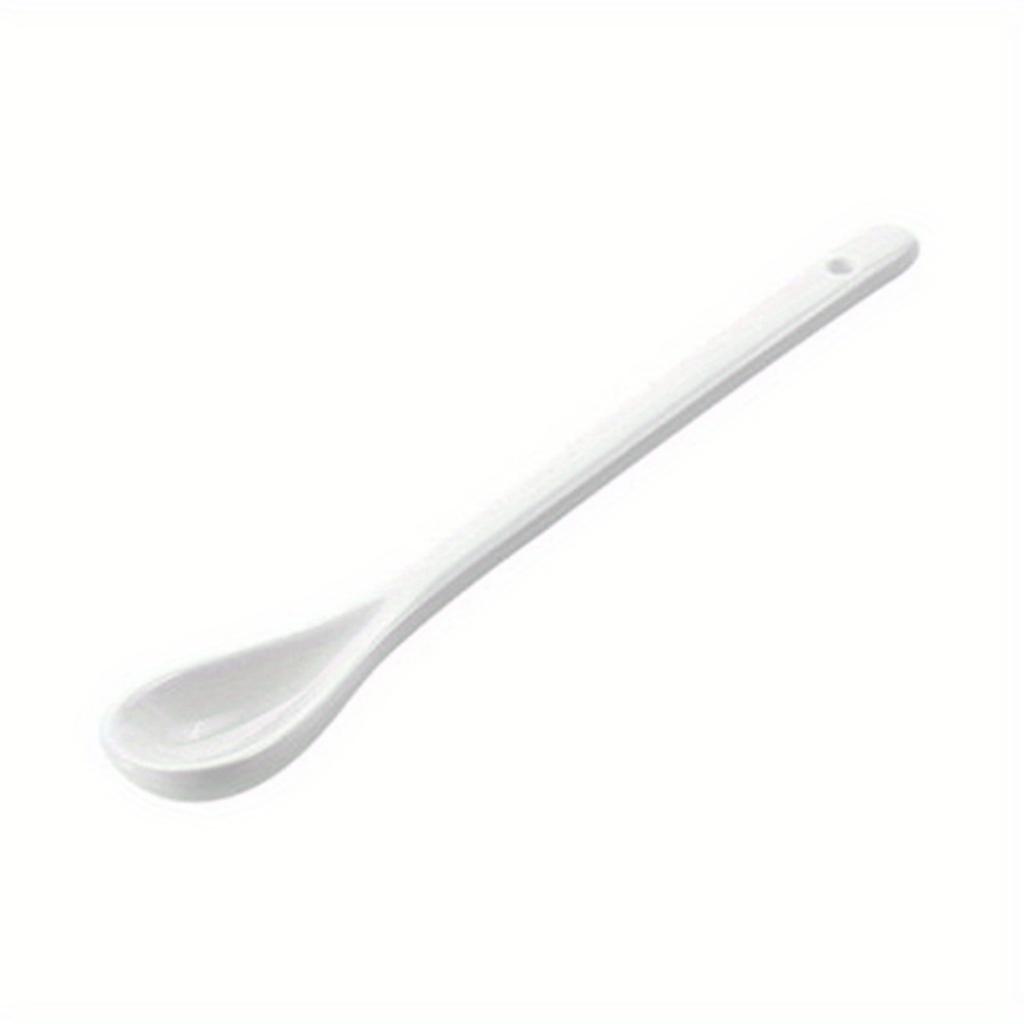 1 pz Elegante Cucchiaio in Ceramica di Porcellana Bianca - Posateria Durevole, Elegante e Versatile per Caffè, Zuppa, Zucchero, Tè.