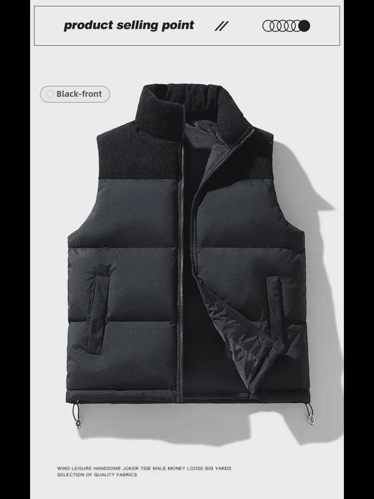 Cross-border Winter Cotton Vests with Logo for Men & Women - Warm Corporate Group Wear, Casual Waistcoat Jacket