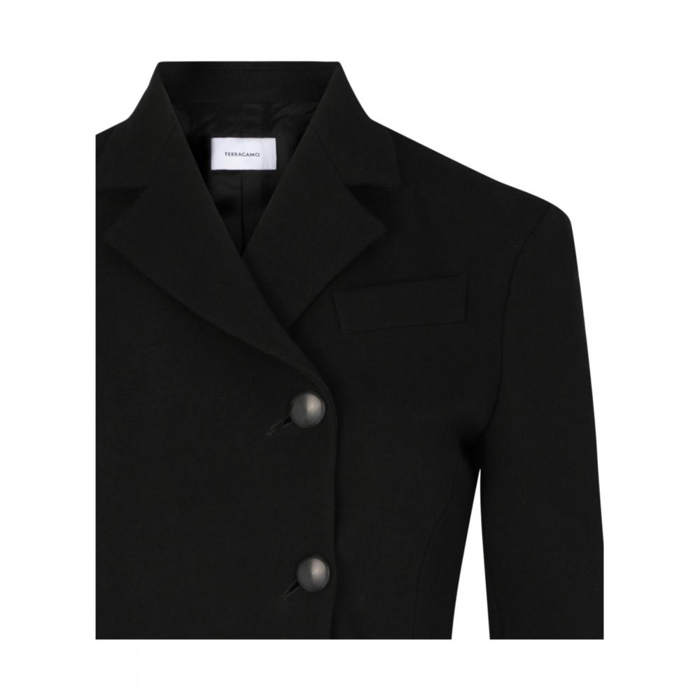 Salvatore Ferragamo Single Breasted Blazer Black