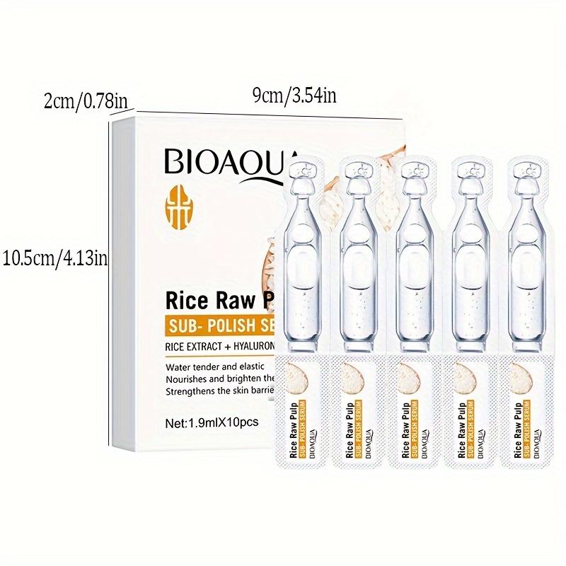 Rice Pulp Second Throw Essence Hyaluronic Acid Smooth Wrinkle Essence Skin Tone Moisturize Delicate Smooth Facial Skin Suitable for Dry Dark Skin