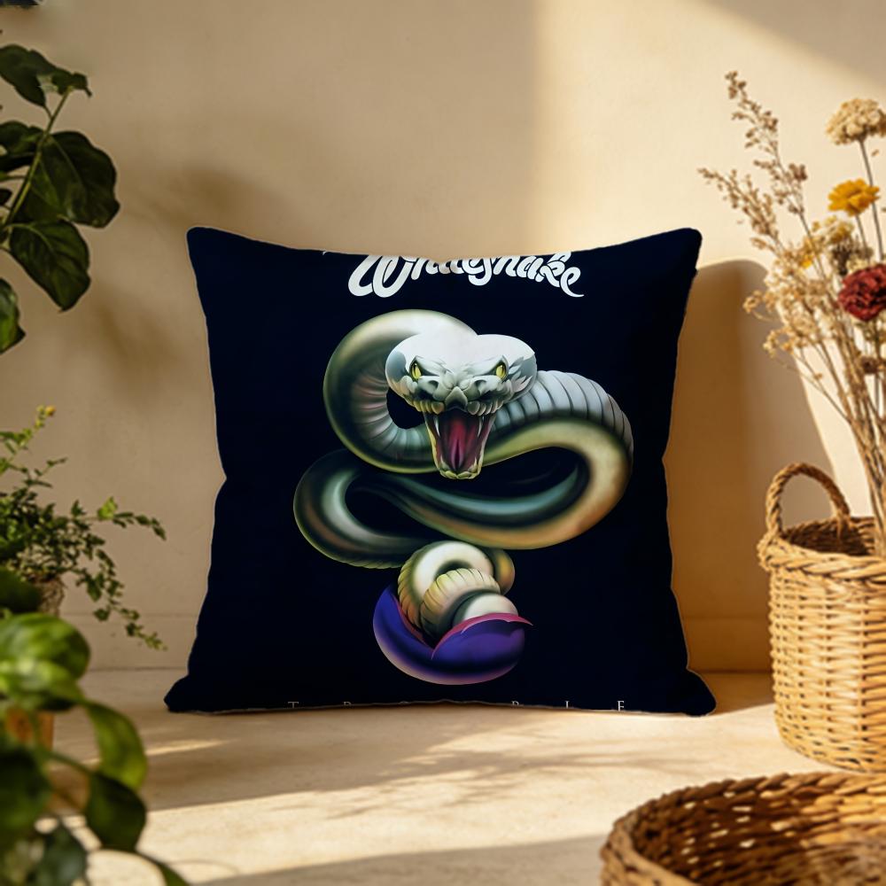 

Popular Wwhitesnakeing Cushion Cover Versatile DoubleSided Pillow Case Fit for Sofa Bed Car Daily Decor 30X30cm