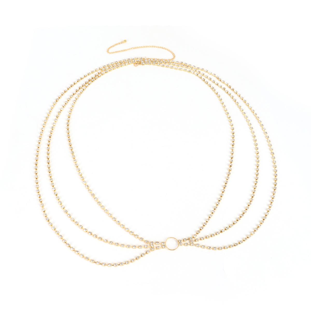 

Европейская и американская многослойная цепочка на талию со стразами - Сексуальное универсальное пляжное украшение для тела. золотой