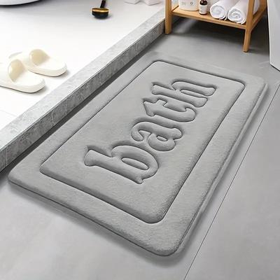 Simple Thickened Bathroom Floor Mat Flannel Soft Washable Non-Slip Absorbent Home Decoration Carpet Bathroom Mat Quality