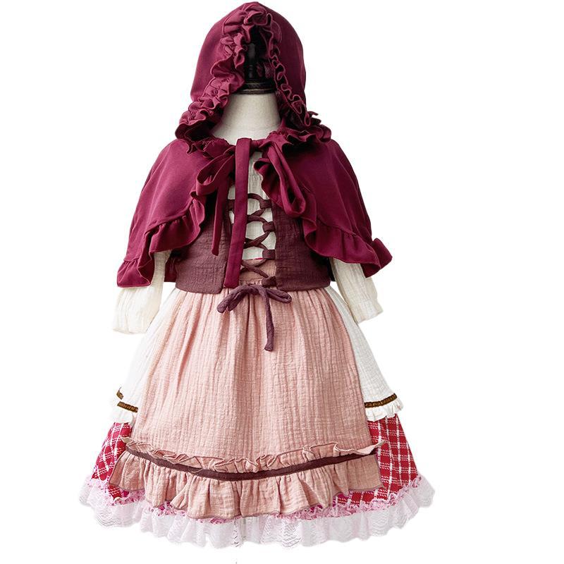 Little Red Riding Hood cape Christmas Halloween show costumes idyllic girls Cinderella children's clothing