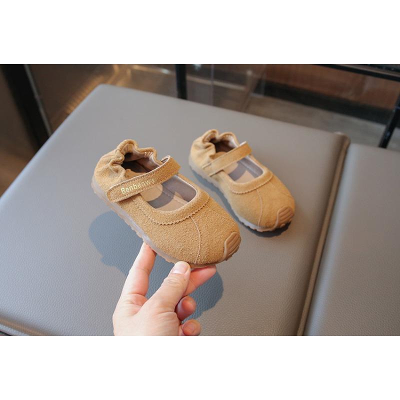 Girls' Mary Jane Sneakers New Arrival | Children's Soft-Sole Casual Shoes with Elastic Heel Strap Cute Girls Shoes