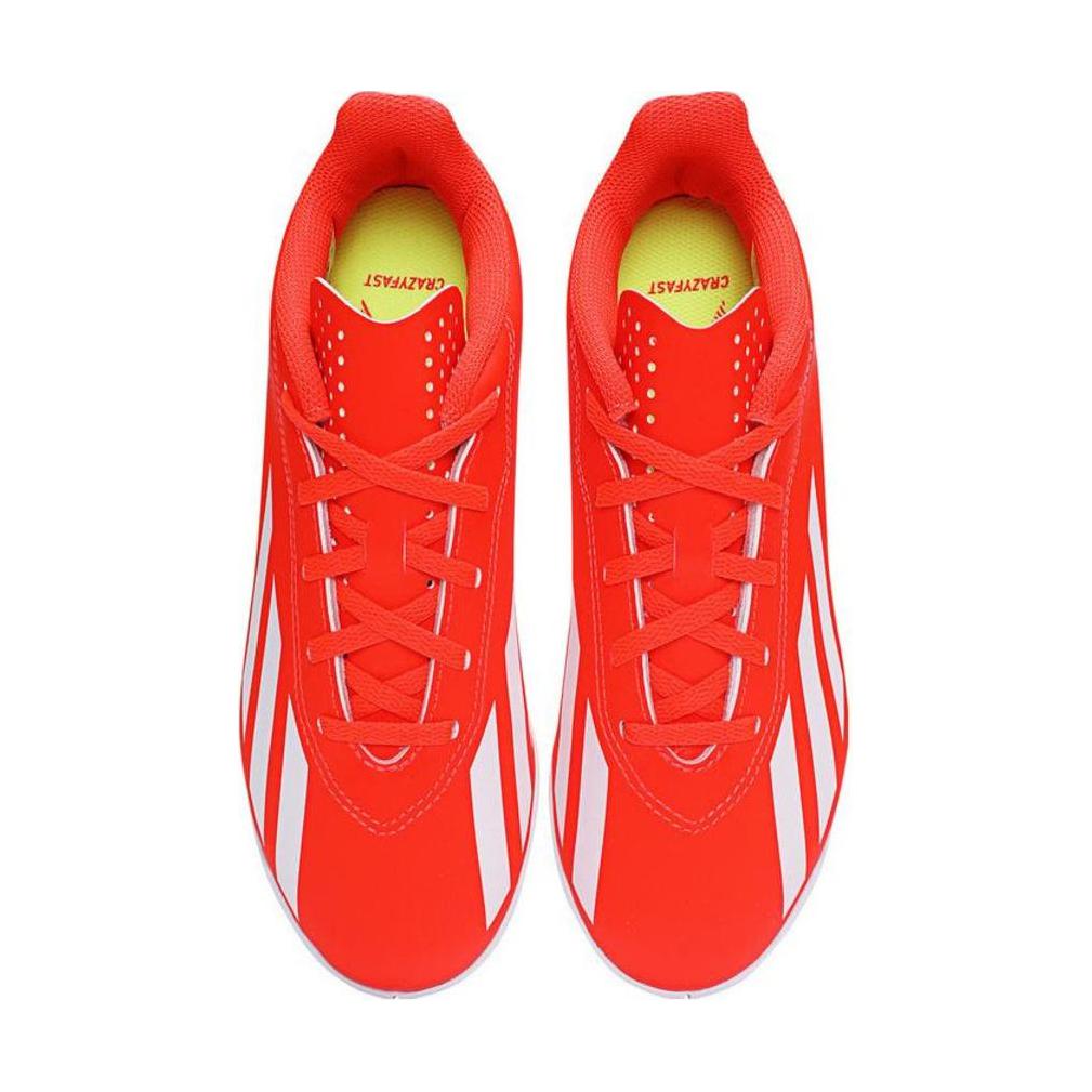 Adidas X Crazyfast Club Soft Comfortable Non-Slip Durable Low-Top Kids Soccer Shoes Kids Soccer Shoes Orange Red IF0709