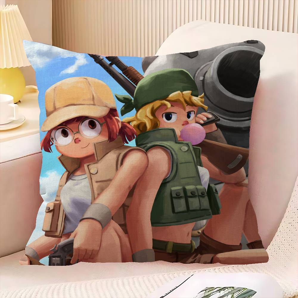 

Classic Retro Game Metal Slug Gamer Decorative Room Aesthetics Pillow Case Home Decor Bedroom Sofa Bed Couch Pillow Cover 45x45 30cmx30cm