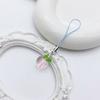 Cute Cherry Strawberry Peach Charm Pendant Chain Phone Strap Pocket Keychain Strap Decoration for Key Bag Purse