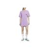 Nike Solid Color Letter Logo Short Sleeve Dress Women dresses Purple CZ9863-597