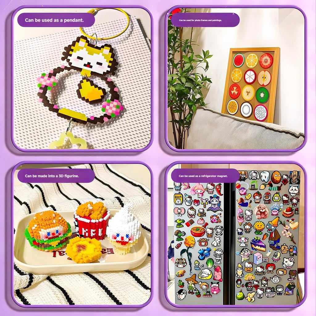 Pindou Handmade DIY Bean Set Tools for Boys and Girls, Toy Gifts, Three-dimensional Fusion, Coco Supplement