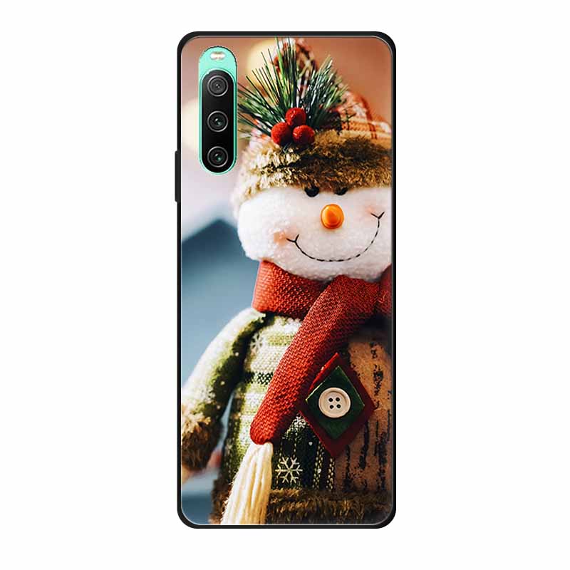 Christmas Phone Cases For Sony Xperia 10 IV Cases Soft TPU Silicone Santa Santa Claus Covers For Xperia 10 IV Cover Bumper Funda
