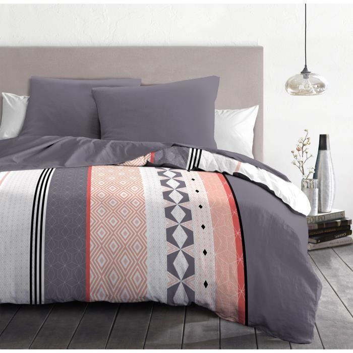 HOME PASSION BLING Microfiber Duvet Cover Set - 1 Duvet Cover 240 X 260 Cm + 2 Pillowcases 63 X 63 Cm - Blue
