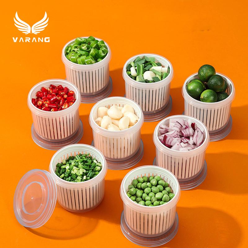 

VARANG Лук-шалот, Свежая коробка для слива воды Корзина, Кухонный ящик для хранения, Ящик для хранения имбирного чеснока Прозрачный пластиковый уплотнительный ящик