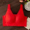 New Large Size Bra Gathered Full Cup Without Steel Ring Closed Pair of Breasts Big Chest Thin Vest Adjustment Type