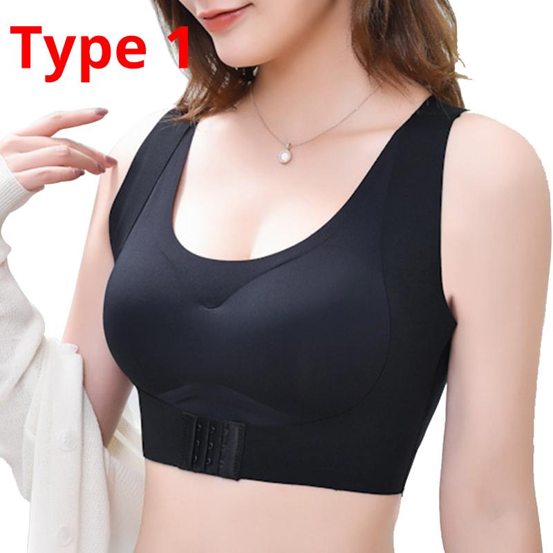 Women Sports Bras For Women Push Up Bra Posture Corrector Bralette Front Closure Female Underwear Cross Back Tops Top Women Bra