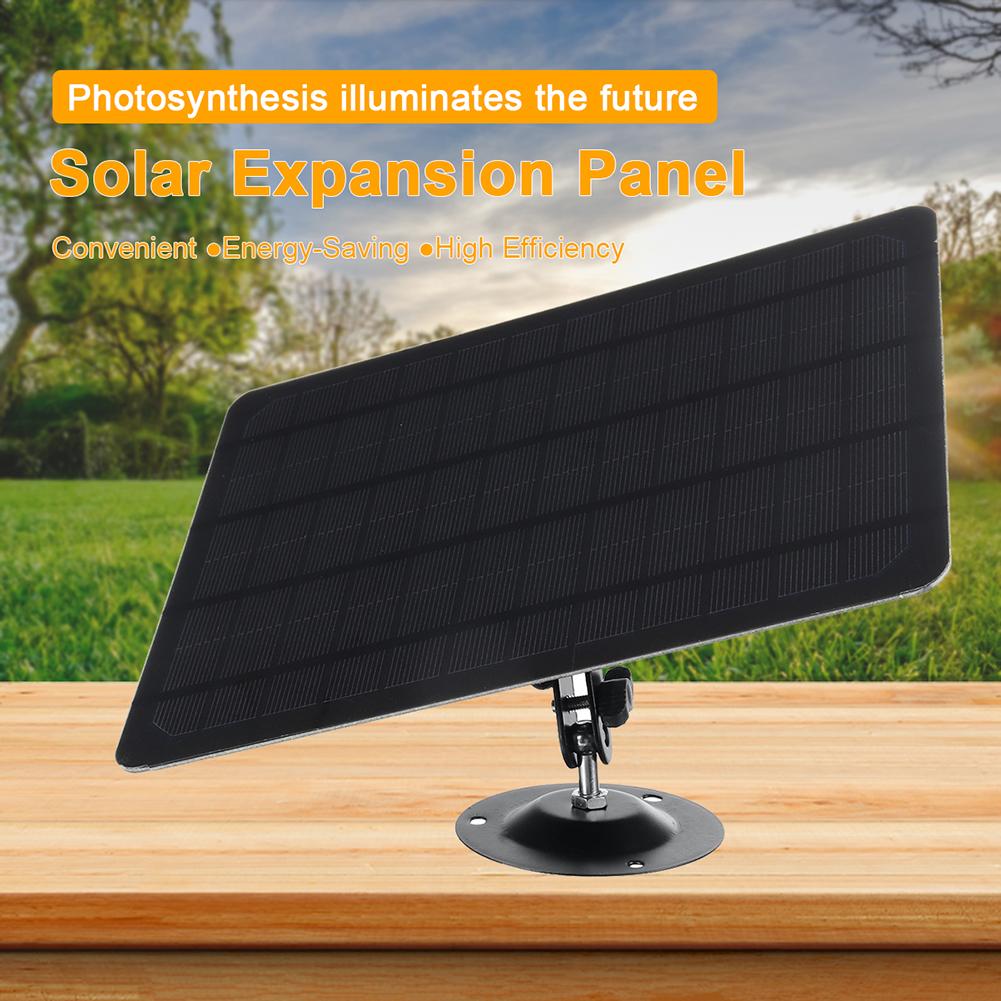 5V 10W Solar Panel IPX6 Waterproof Outdoor Camera Solar Panel 360° Adjustable Mounting Solar Cell Panel for Security Camera
