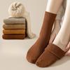 Damen Winterfleece und Verdickte Warme Gepolsterte Lange Bodensocken