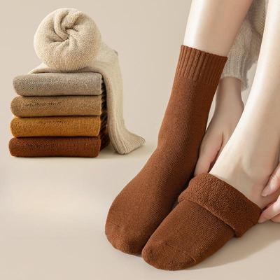 Women's Winter Fleece and Thickened Warm Padded Long Floor Socks
