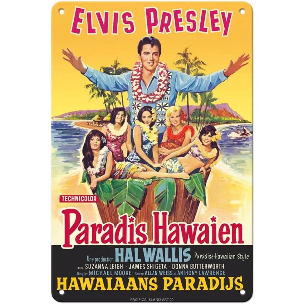 

Distinctive 1966 Elvis Metal Sign. Paradise Hawaiian Style , Ideal Nostalgic Wall Decor. 20x30cm（7.8x11.8inch）