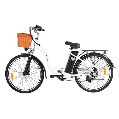 DYU C6 Adult Multi Terrain Electric Bicycle 26 Inch Road Tires 350W Motor 36V12.5AH Battery Electric Bike City Commuting E-Bike With TowSeat