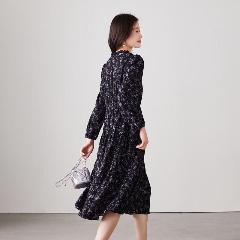 SOFSIL French Elegant Floral V-Neck Midi Dress