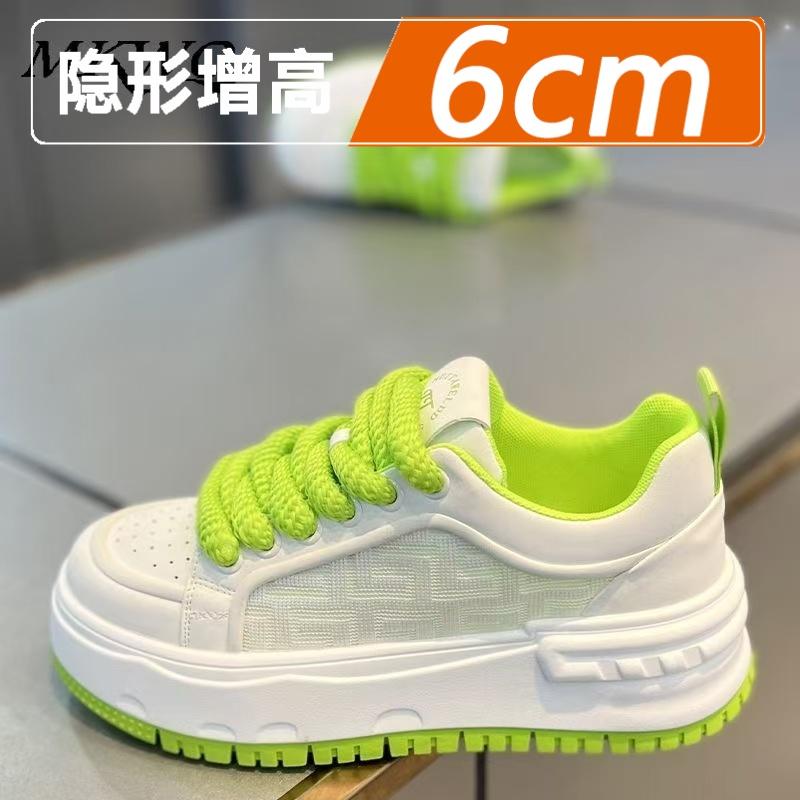 Casual board shoes thick sole invisible inner height increase CM spring and summer sports leisure mesh shoes