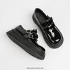 Platform Thick-soled Leather Shoes for Women New Style College Style Bowknot Cute Mary Jane Shoes Shallow Mouth Single Shoes
