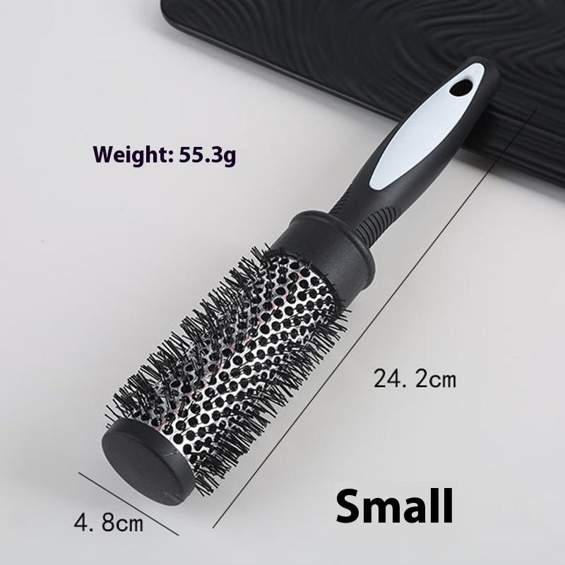 1Pc Curl Nylon Paddle Brush with Aluminum Barrel Rollers Quick Curls Styling Tool Anti Static Salon Results Home Hair Essential