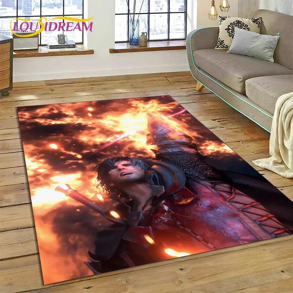 Final Fantasy Series Games Cartoon Carpet Rug for Bedroom Living Room Home Sofa Decoration,Children Game Large Decor Floor Mat