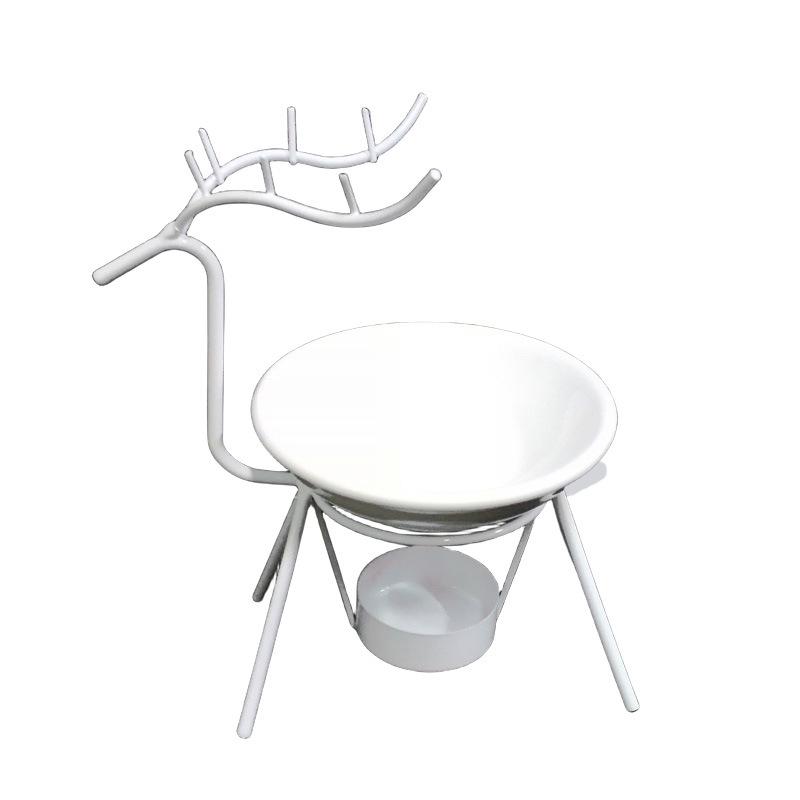 Deer Wrought Iron Aroma Burner Candle Holder with Gift Box for Indoor Fragrance