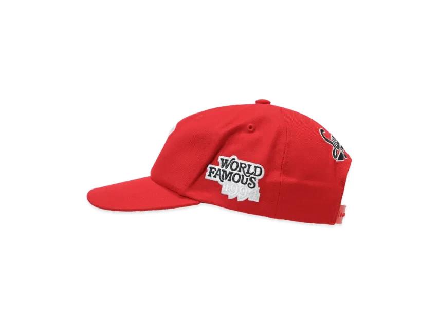 Supreme World Famous S Logo 6-Panel (26SS) "Red"