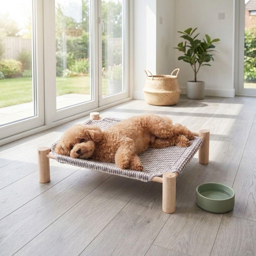 Detachable Kitten Sleeping Bed Sturdy Cat Hammock Bed Pet Camping Bed Raised Dog Cot Cat Supplies