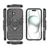 For iPhone 16 Case PC+TPU Ring Holder Kickstand Phone Armor Cover