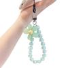 Macaron Beaded Flower Phone Lanyard - Japanese & Korean INS Style Wrist Strap