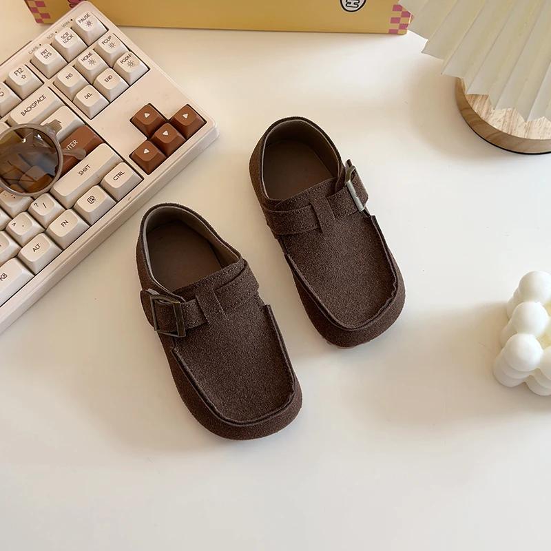 

Детская повседневная обувь в британском стиле для мальчиков и девочек, модная классическая детская обувь на плоской подошве, мокасины, обувь на плоской подошве для малышей, мягкая обувь на плоской подошве 21