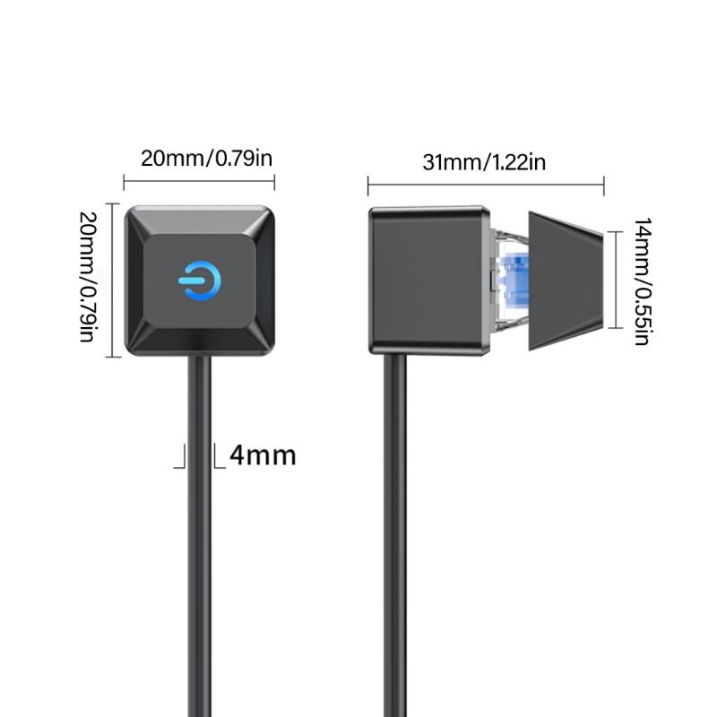 Desktop Computer External Power Button with LED Lights for Motherboard Power Switching Button