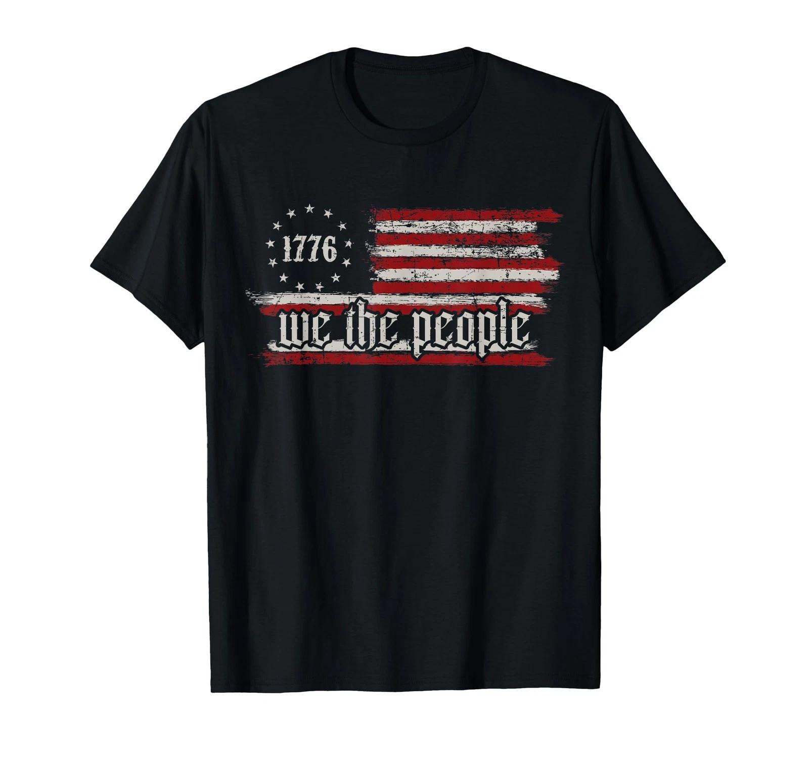 4th Of July We The People American 1776 Old American Flag Women Men T-Shirt S
