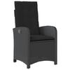 Vidaxl 3-Cz. Garden Furniture Set With Cushions, Black, PE Rattan