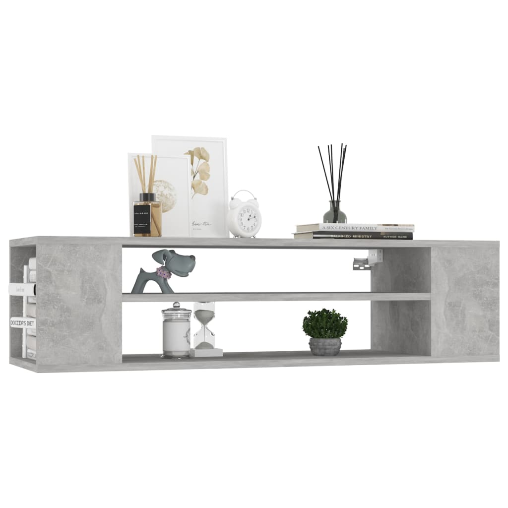 Wall Mounted TV Cabinet Concrete Grey 100 x 30 x 26.5 cm Engineered Wood