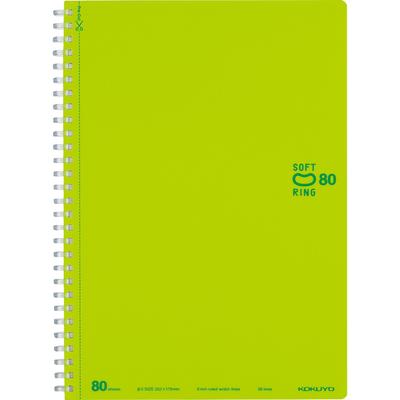 KOKUYO Soft Ring Notebook, 80 Sheets, Semi B5, Dot Grid, S-SV308BT-LG