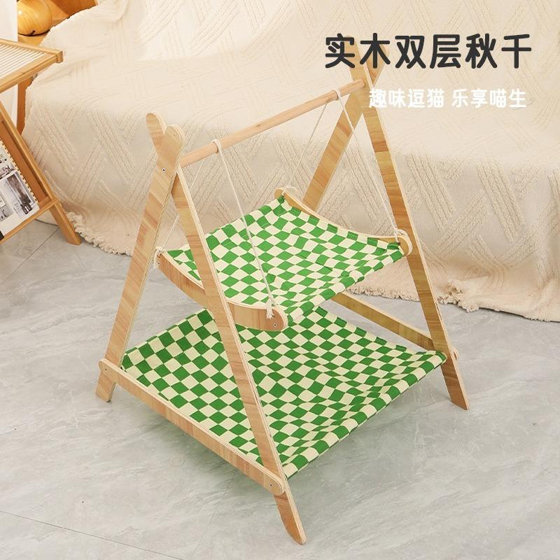 

Wooden swing hammock pet cradle sisal hammock nest pet toy universal in all seasons