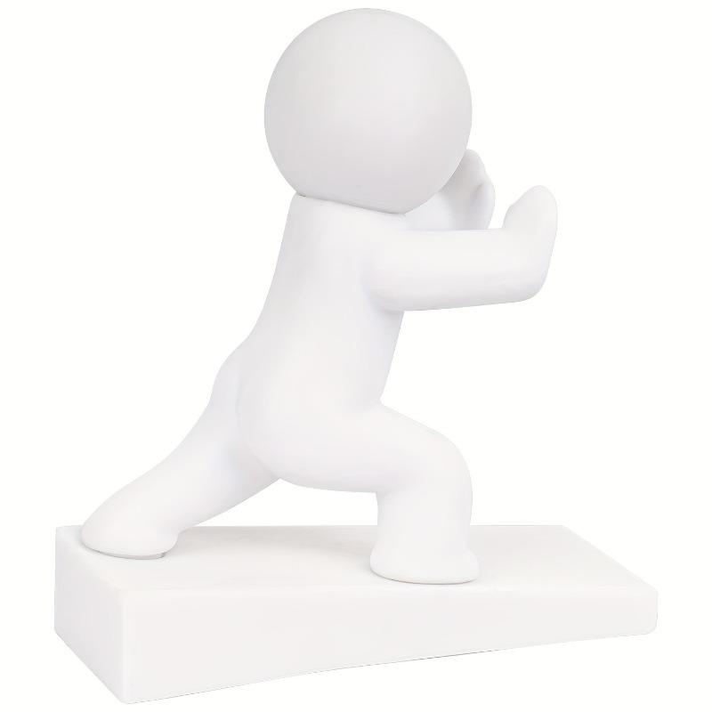 Cute white kung fu character door stopper