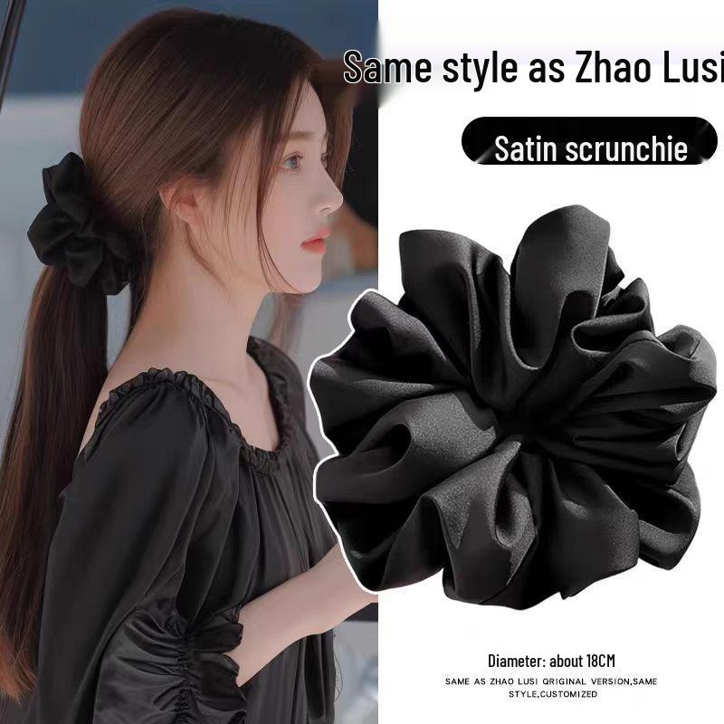New 2025 Women's Leopard Print Double Layer Elastic Hair Tie Scrunchie Bun/Ponytail Holder