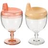 2pcs Baby Cups Goblet Shape Safety Antidrop Toddlers Mealtime