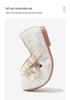 2026 Spring Girls' Princess Leather Shoes with Rhinestone Bow & Soft Sole