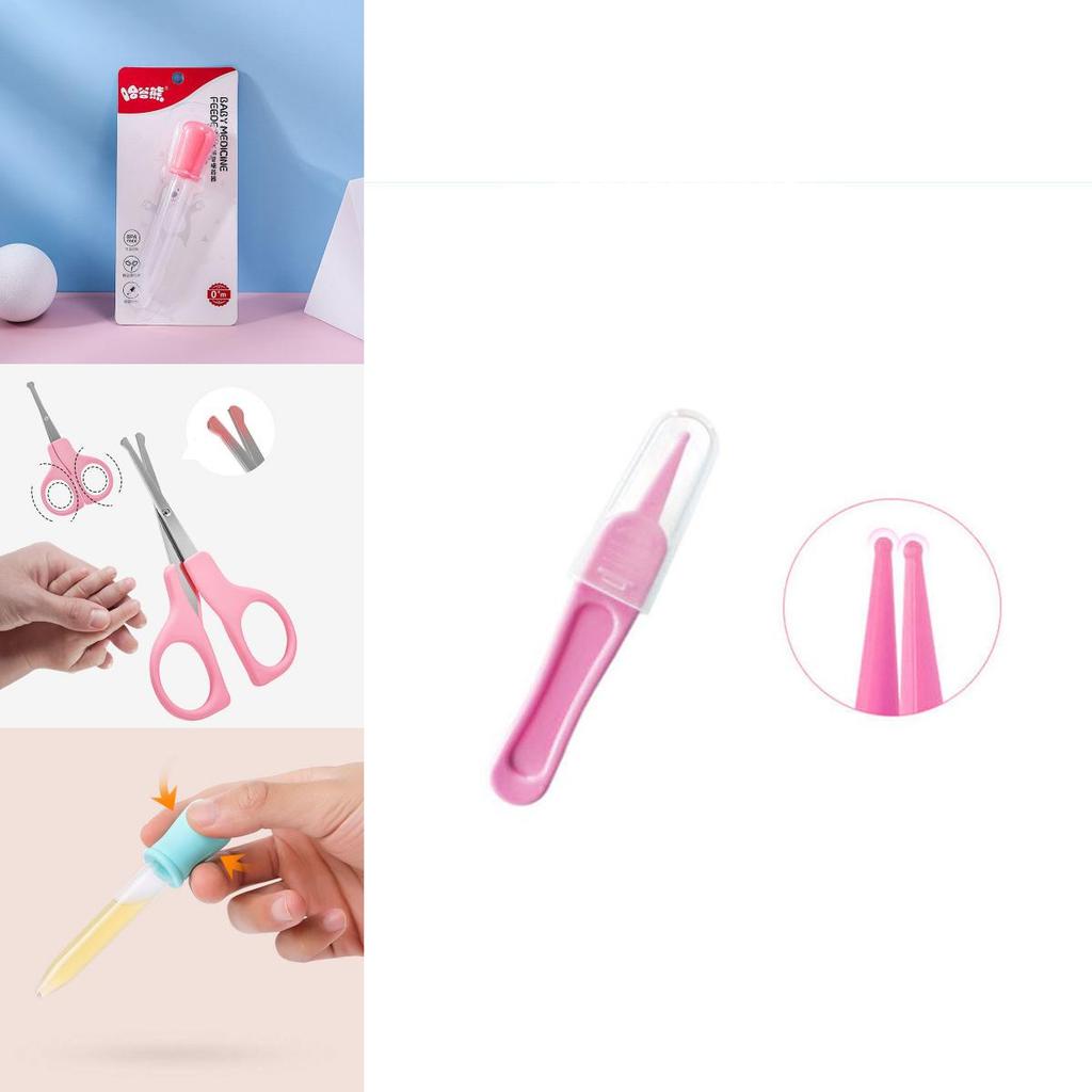 Baby Care Kit Featuring Child Friendly Nail Clippers And Ear Pick With Carbon Steel Plastic