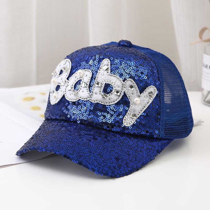 Children Big Bow cartoon Baseball Cap Cute Girls Pearl Snapback caps Sun Caps Mesh Rabbit Ear UV Protection Summer Hats boy