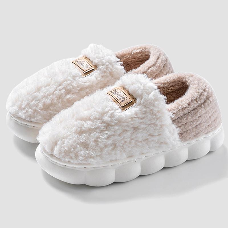 Fashion Crestar Women's Cotton Slippers Girls Lady Winter Warm Home Shose Indoor Comfortable Plush Slippers Couple Flat Fuzzy Shoes