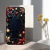 Christmas Art Decorations Phone Case For iPhone 17,16,15,14,13,12,11,Plus,Pro Max,XS,X,XR,SE,Mini,8,7,Soft Silicone Black