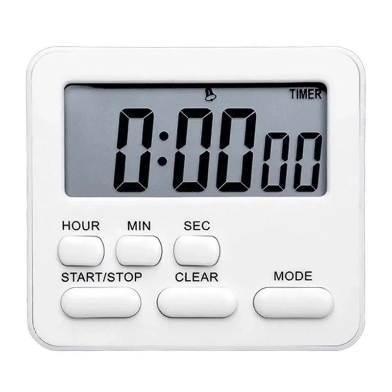 New Multifunction Timer Kitchen Bedroom Timer Reminder Clock Alarm Clock with Digital Display Stopwatch Clock Household2